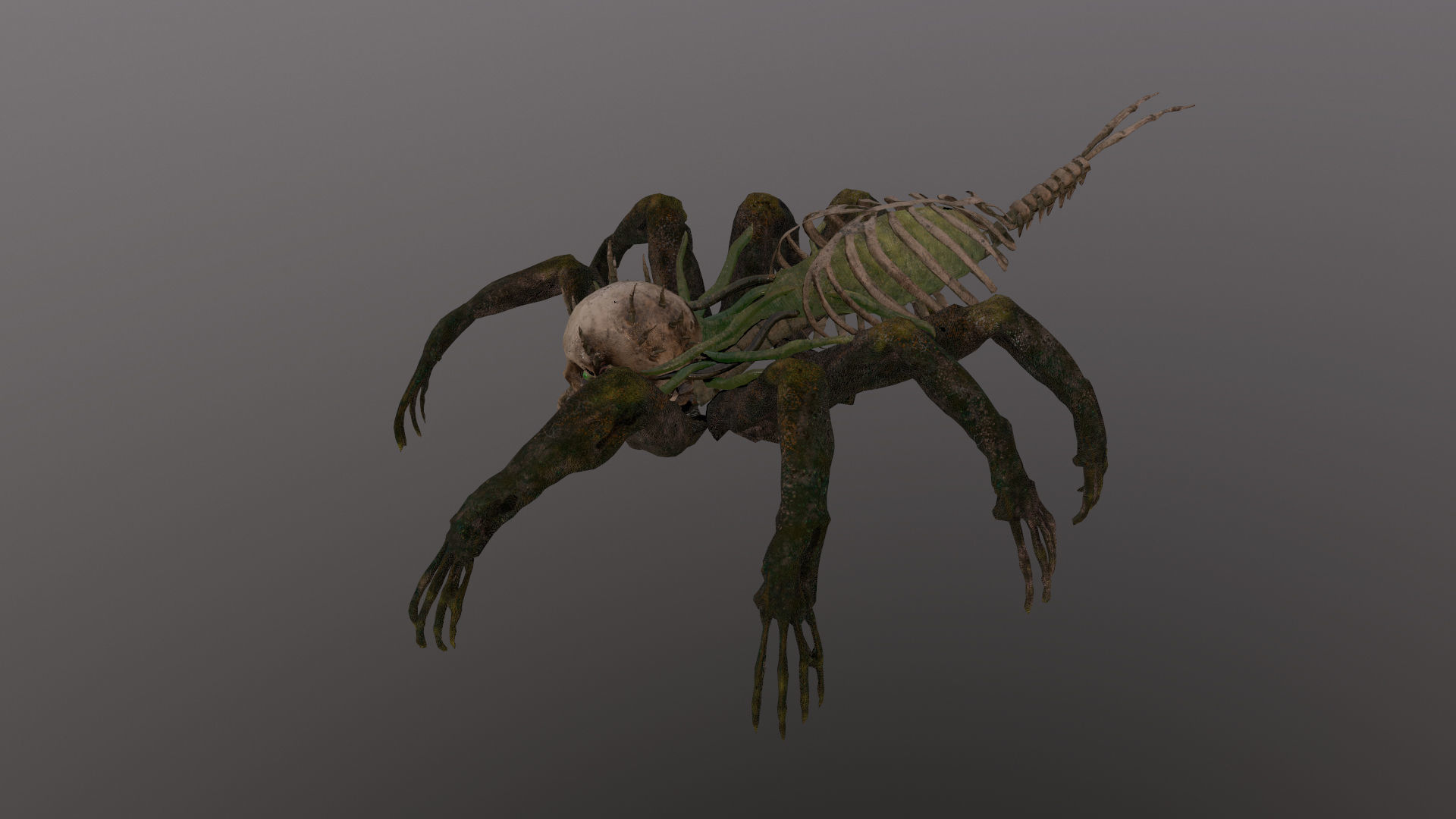 Monster Bone Spider Low-poly 3D model_9