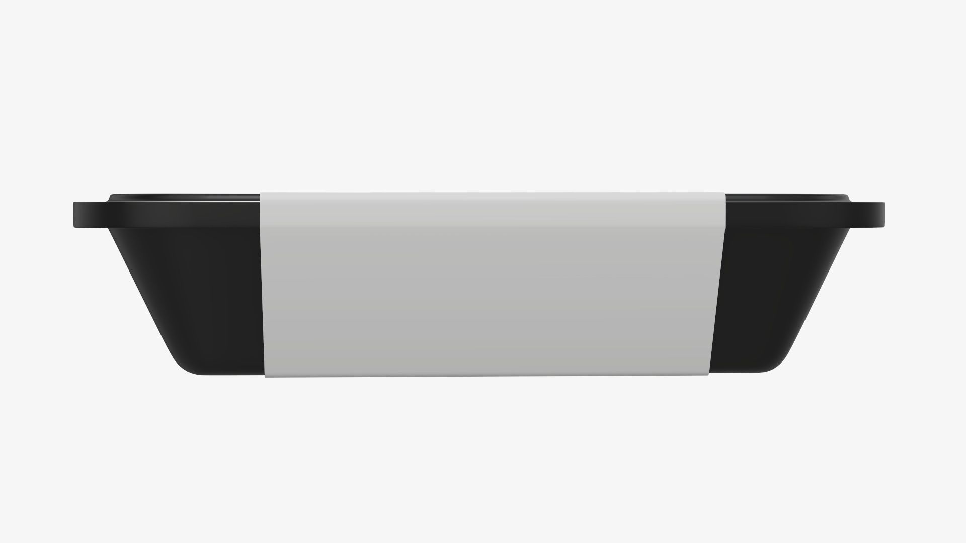 Plastic food container tray box with label mockup 01 3D model_5