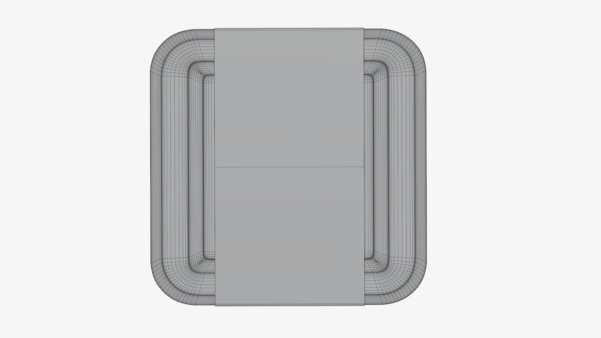 Plastic food container tray box with label mockup 01 3D model_12