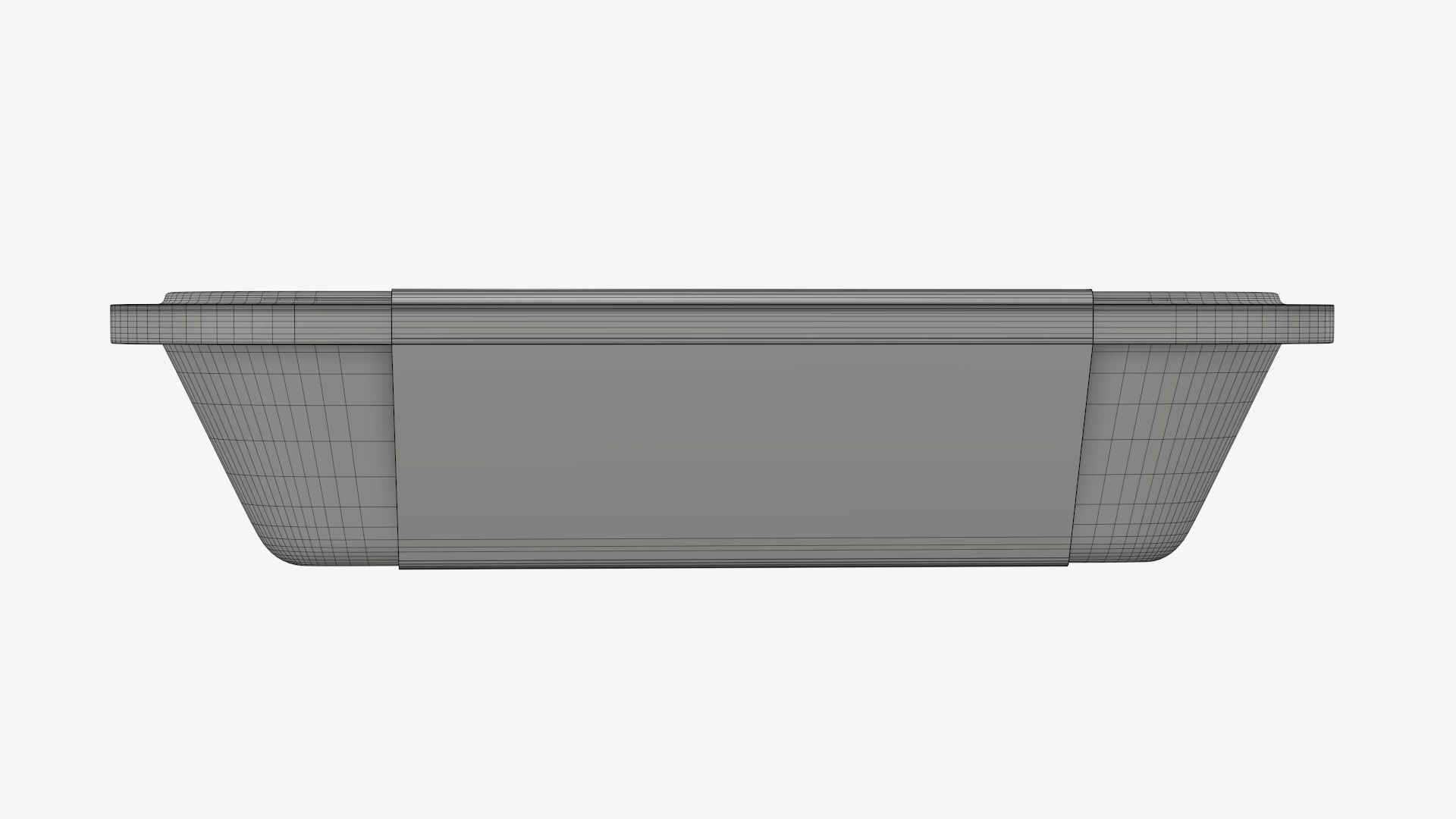 Plastic food container tray box with label mockup 01 3D model_10