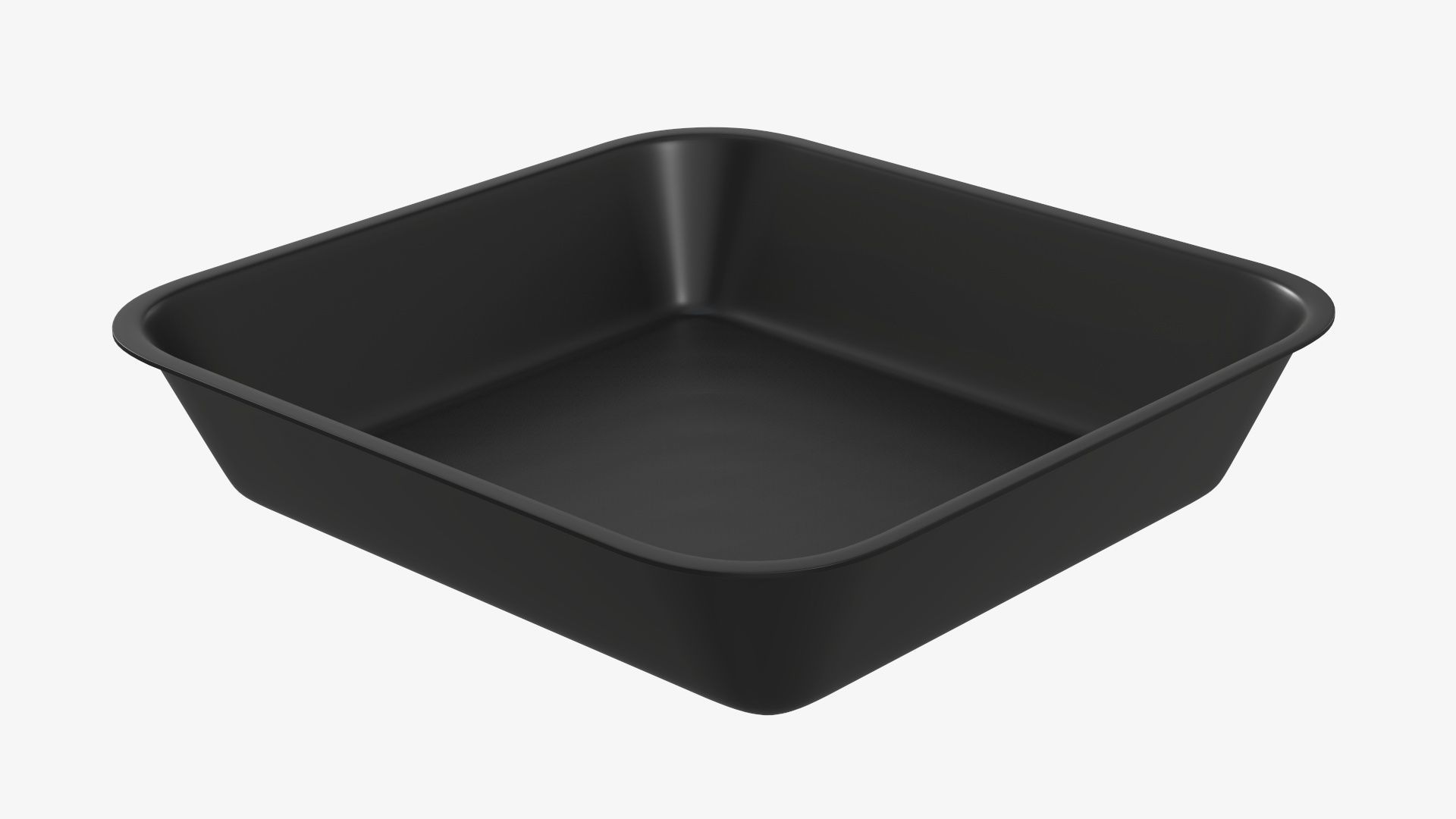 Plastic food container tray box with label mockup 01 3D model_3