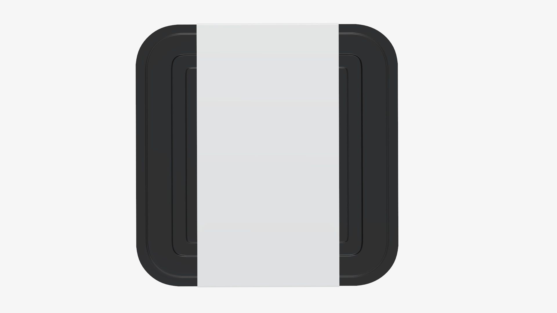 Plastic food container tray box with label mockup 02 3D model_7