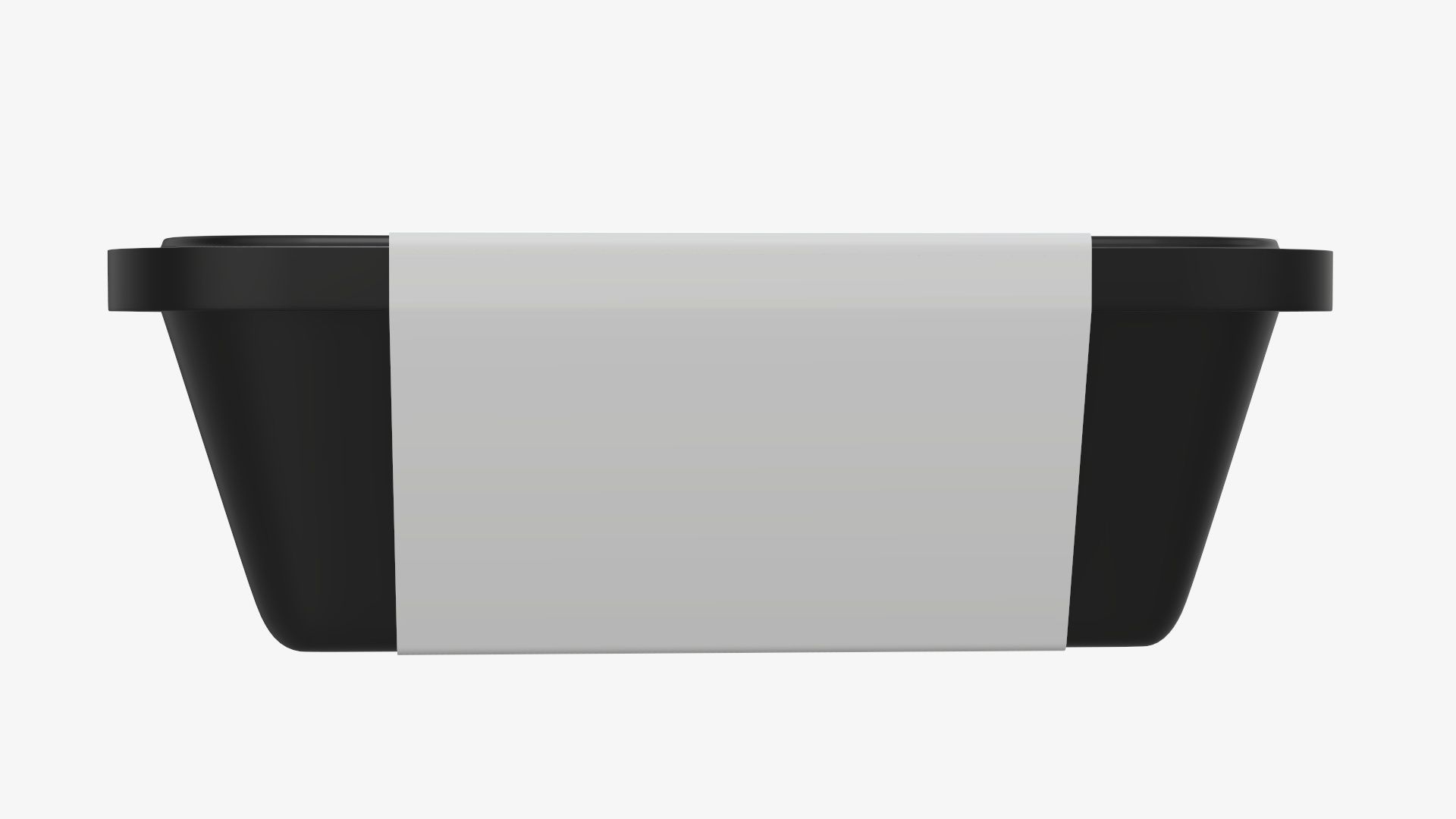 Plastic food container tray box with label mockup 02 3D model_5