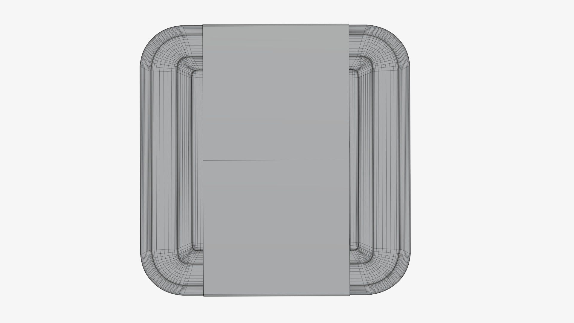 Plastic food container tray box with label mockup 02 3D model_12