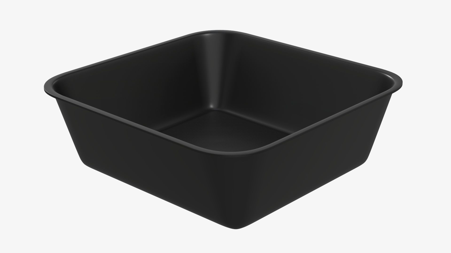 Plastic food container tray box with label mockup 02 3D model_3