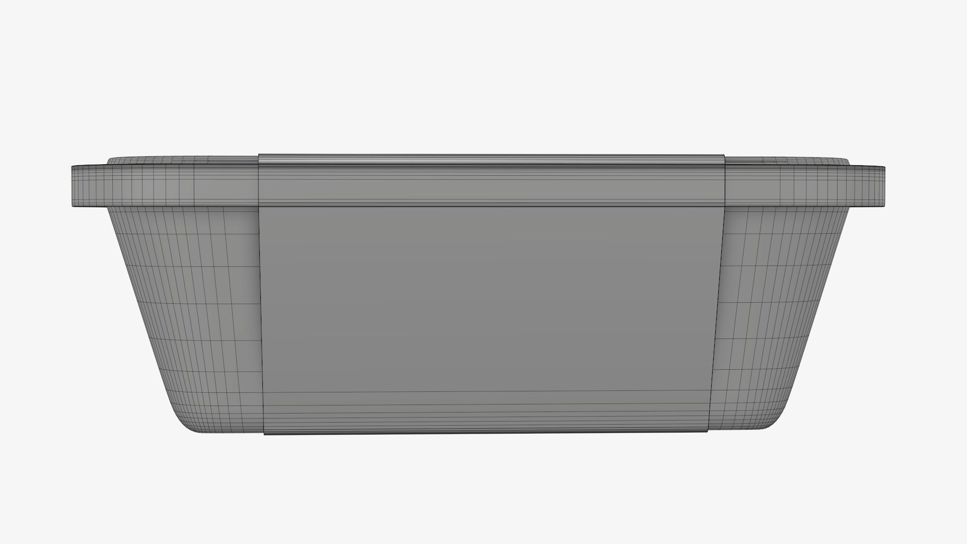 Plastic food container tray box with label mockup 02 3D model_10