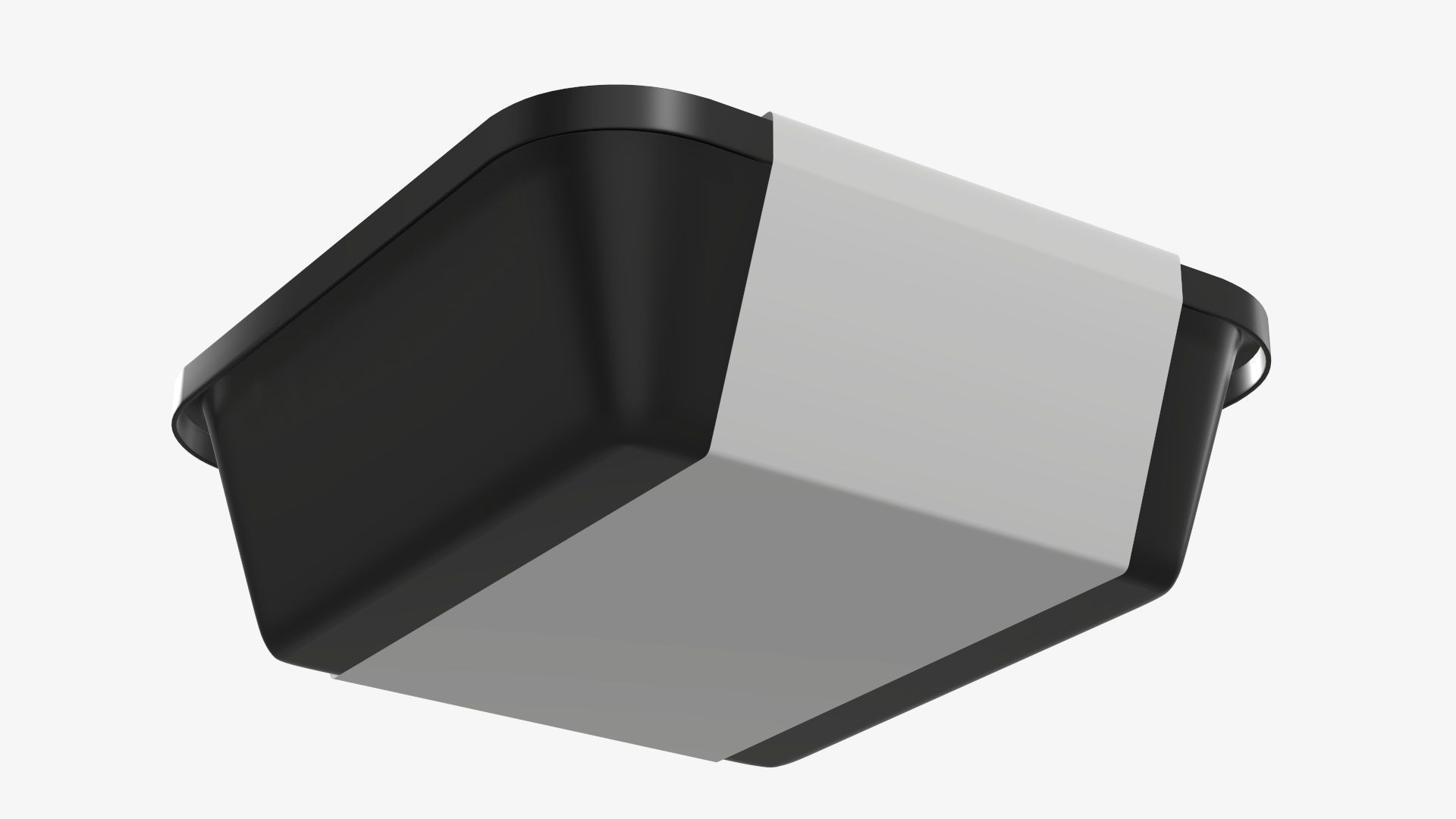 Plastic food container tray box with label mockup 02 3D model_6