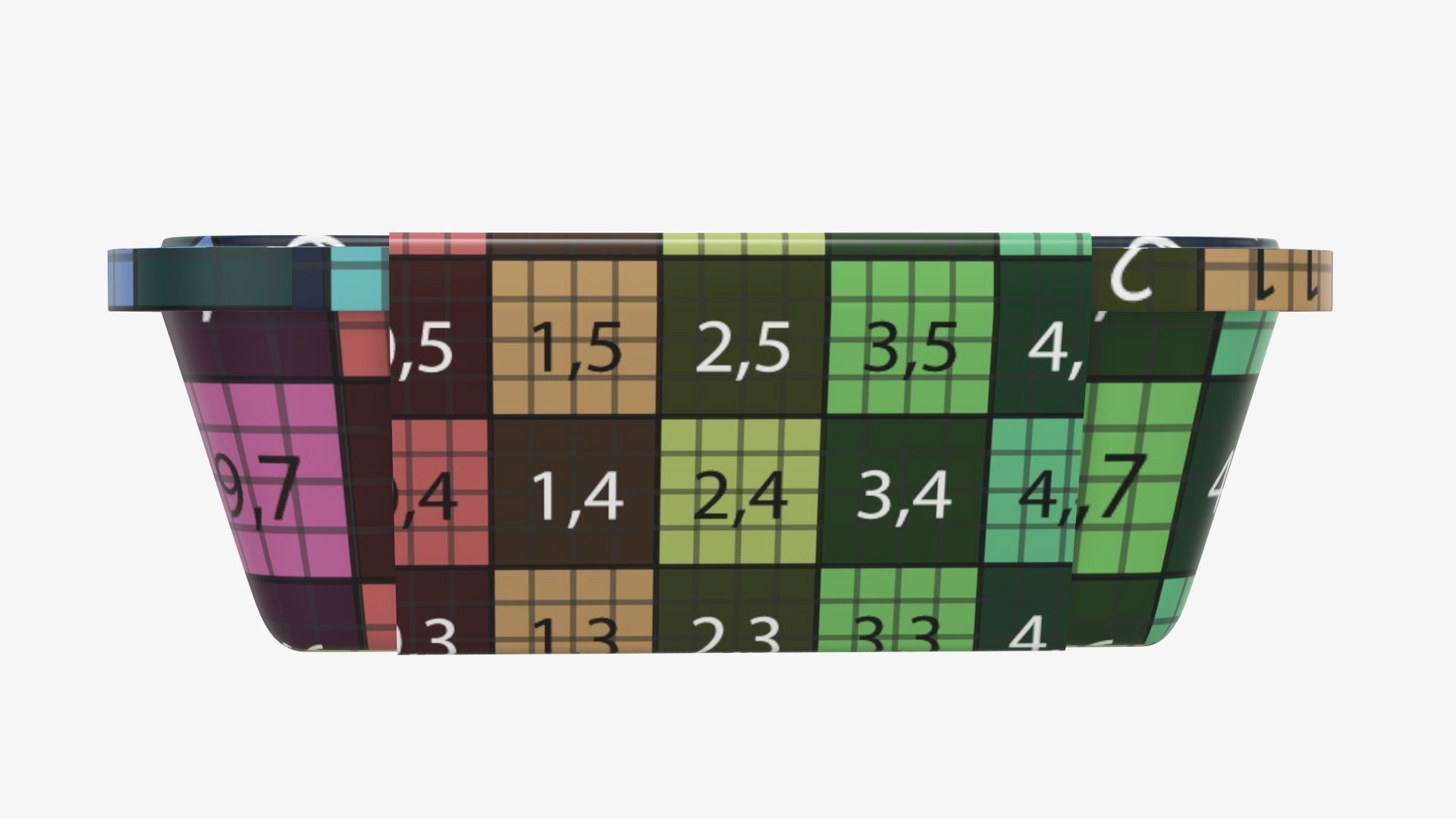 Plastic food container tray box with label mockup 02 3D model_15