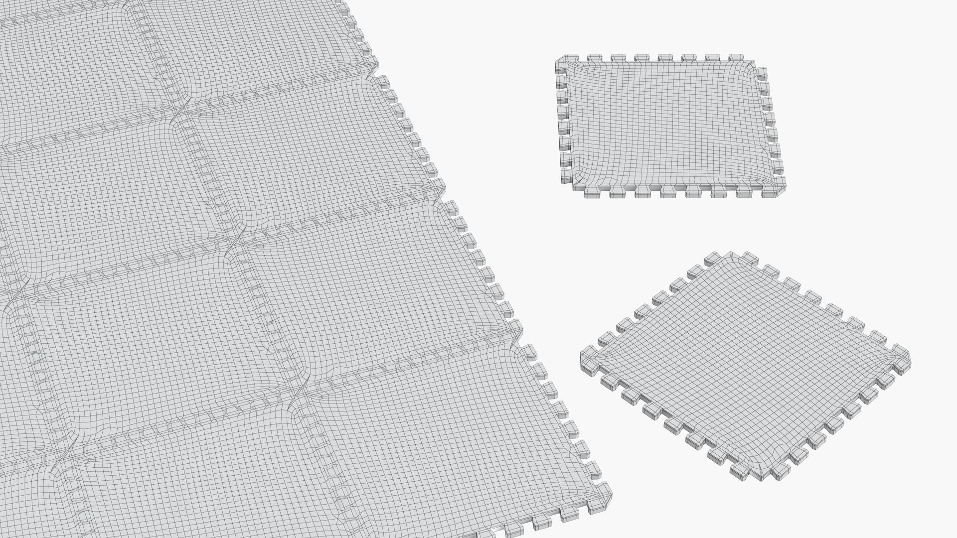 model Sport Tatami Taekwondo Mat Puzzle 3D model_7