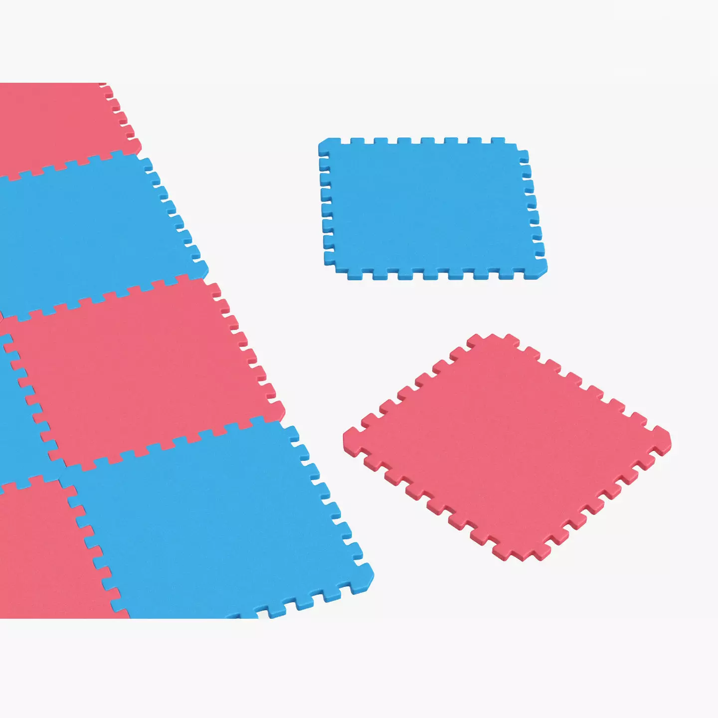 model Sport Tatami Taekwondo Mat Puzzle 3D model_0