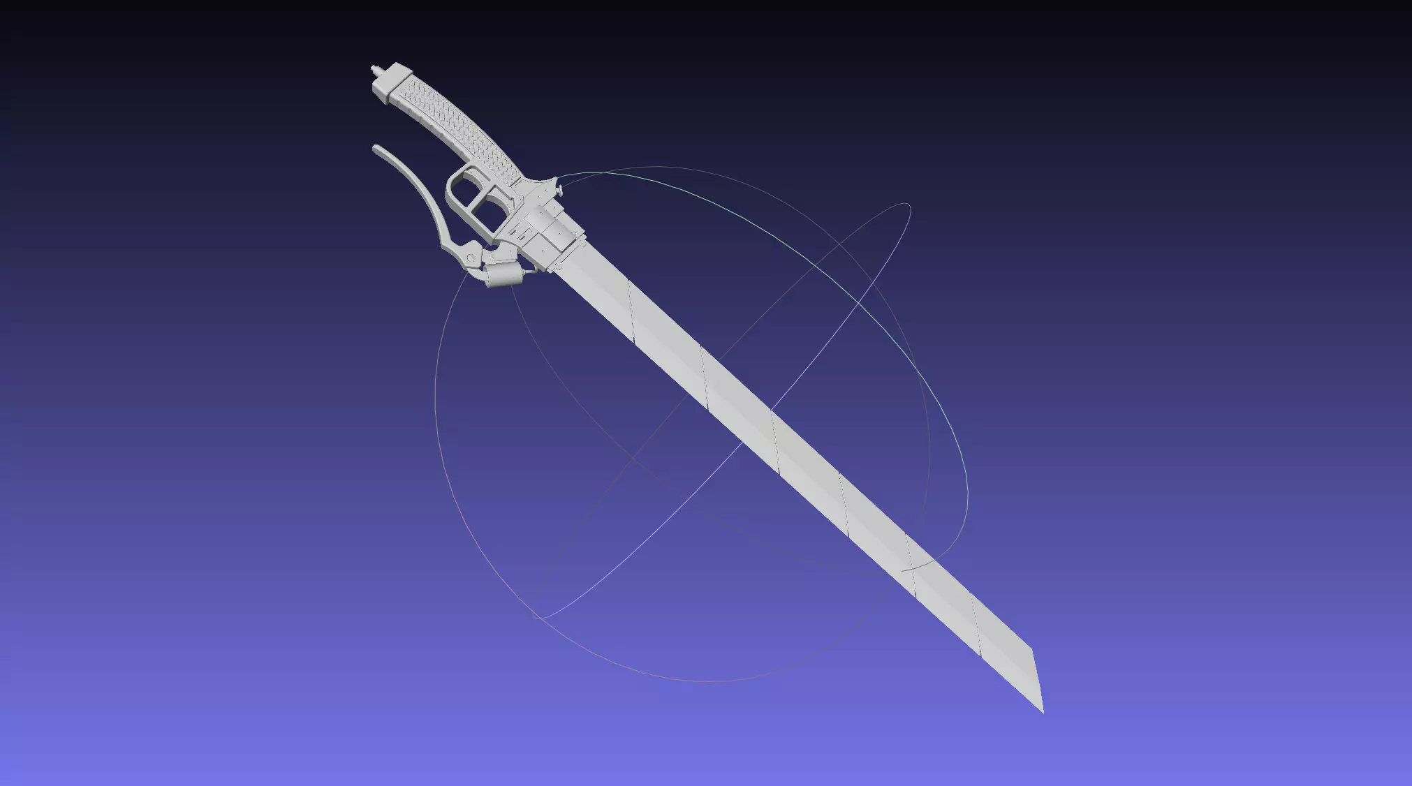 Attack On Titan Sword Printable Assembly Rework 3D print model_0