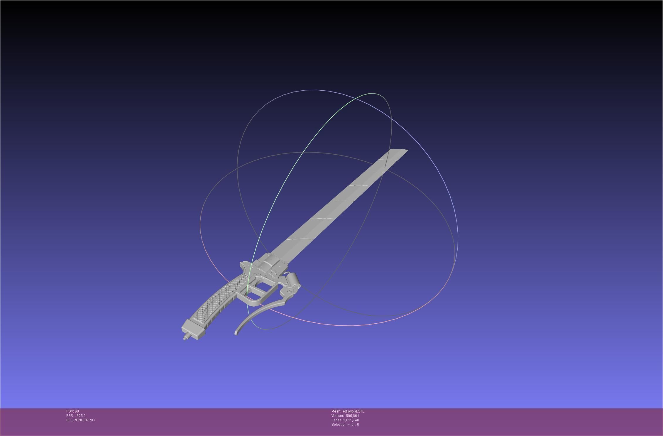 Attack On Titan Sword Printable Assembly Rework 3D print model_47