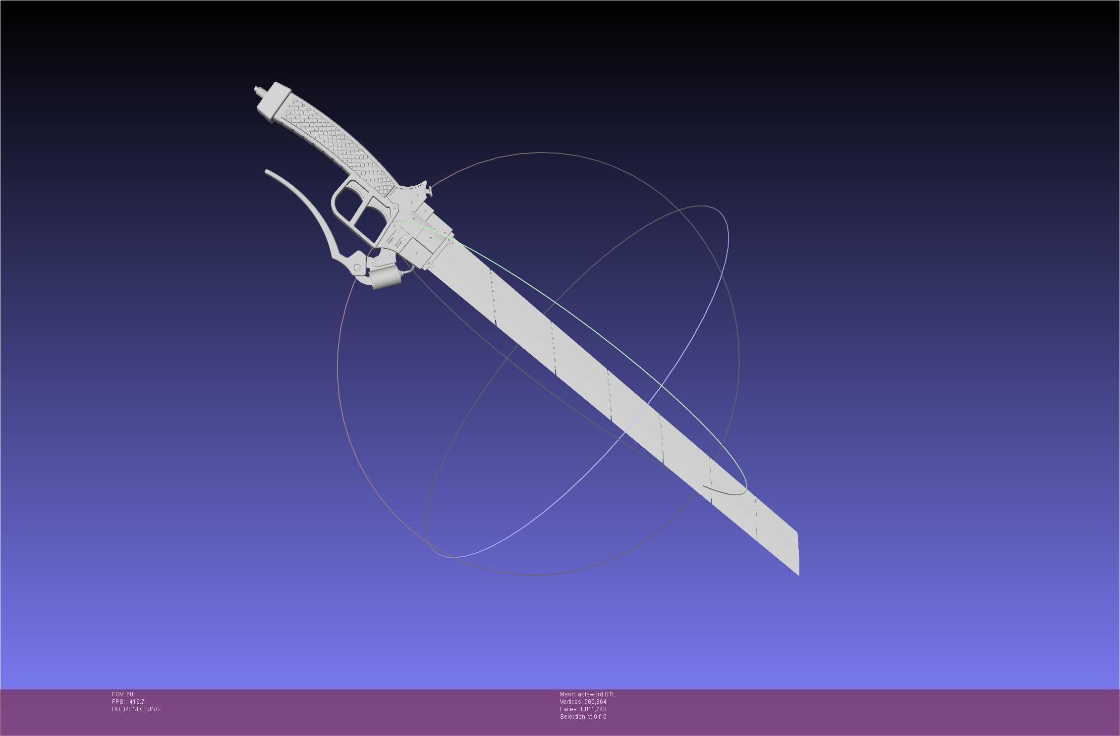 Attack On Titan Sword Printable Assembly Rework 3D print model_8