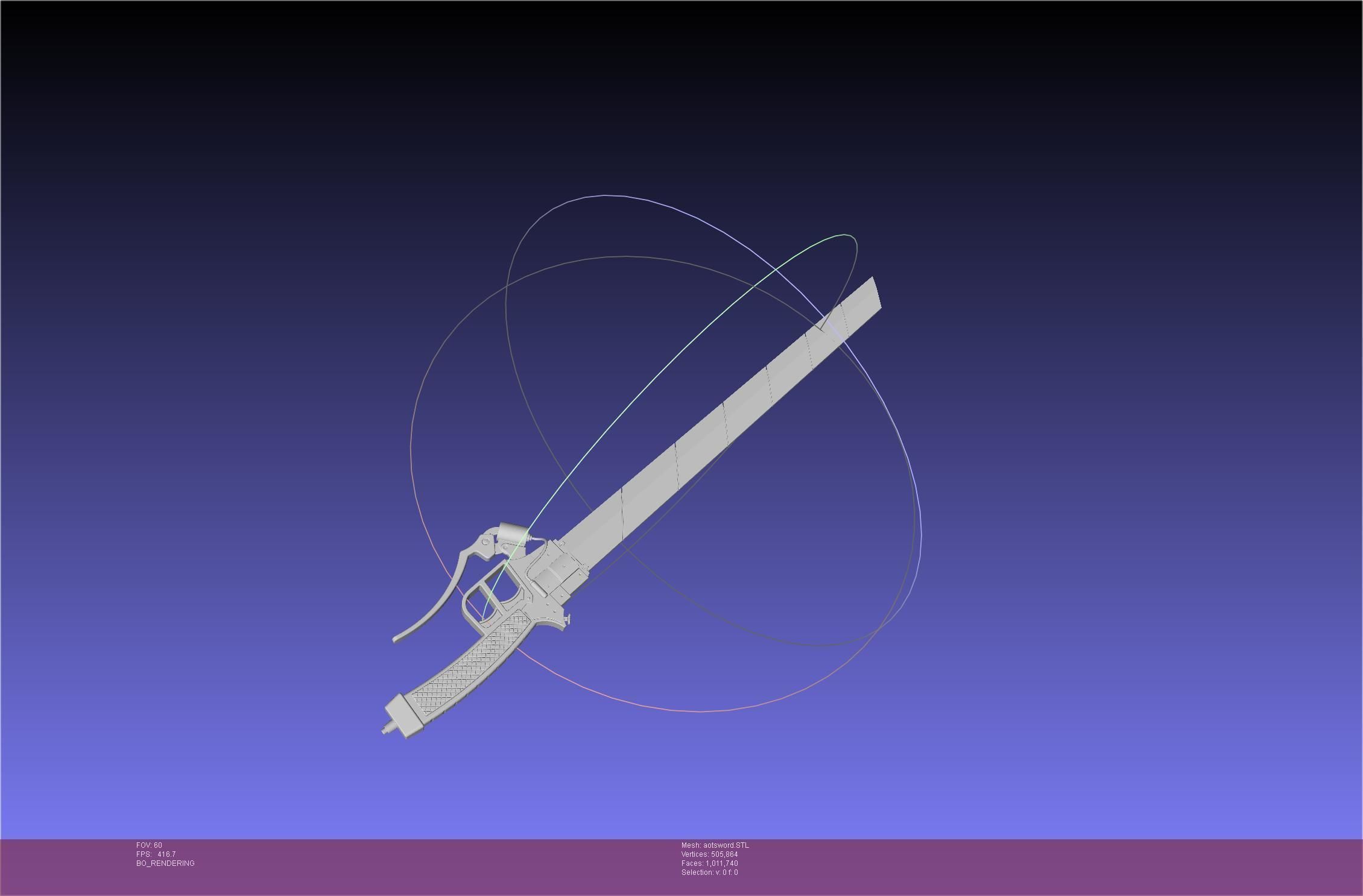 Attack On Titan Sword Printable Assembly Rework 3D print model_3