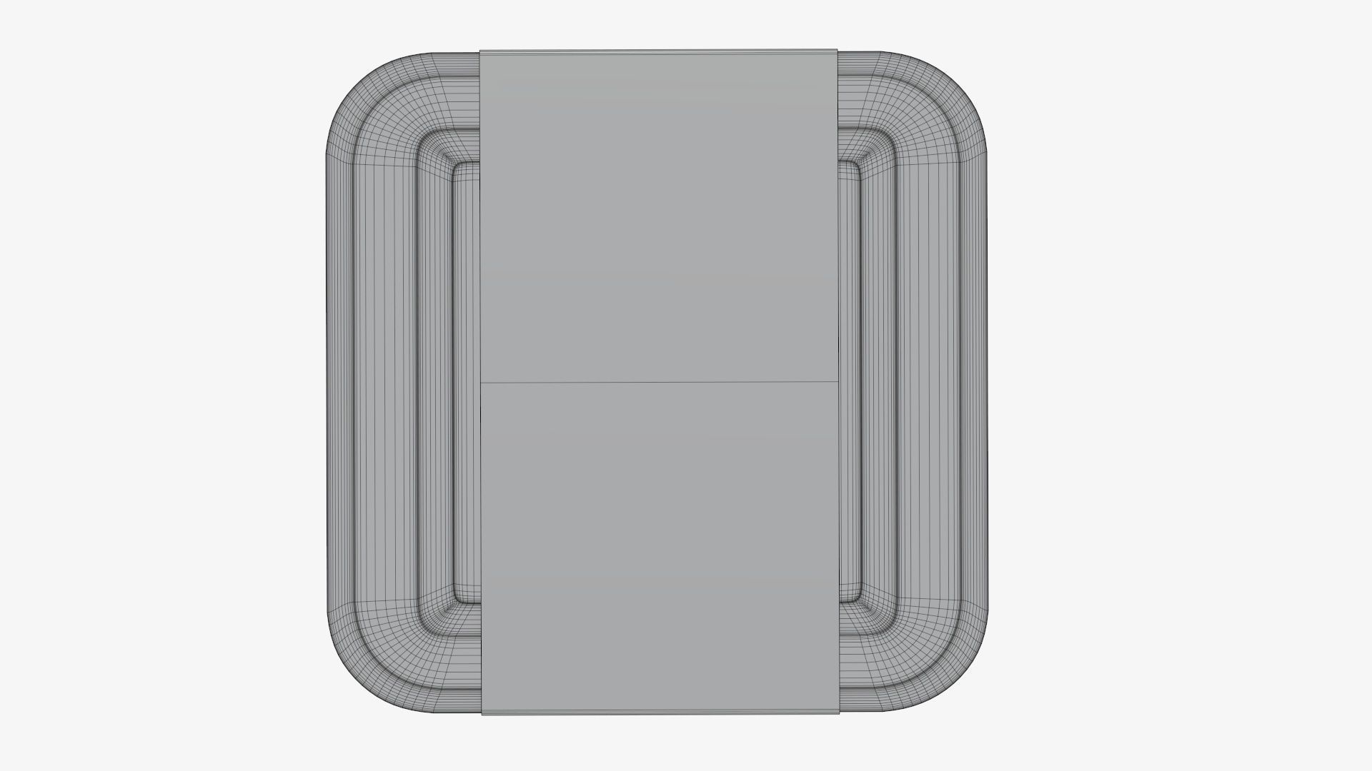 Plastic food container tray box with label mockup 03 3D model_12