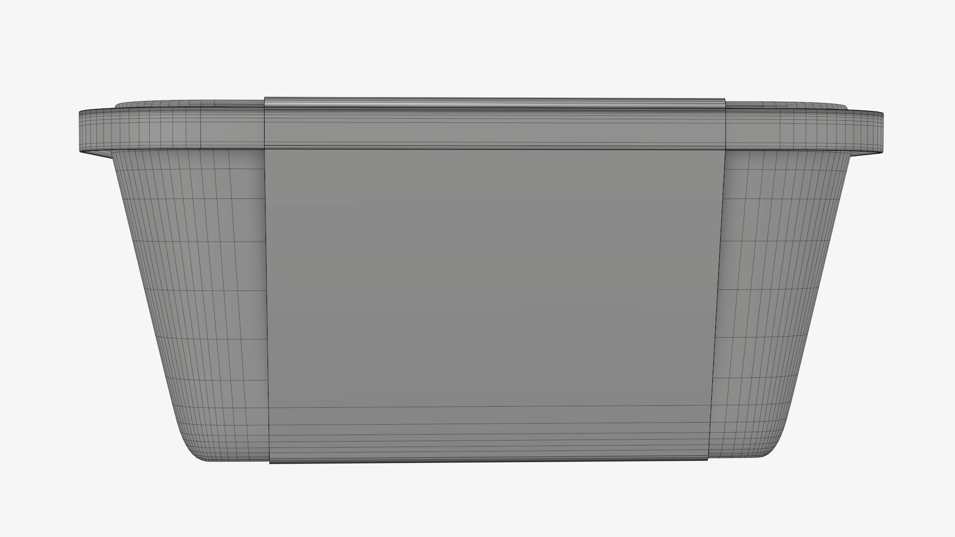 Plastic food container tray box with label mockup 03 3D model_10