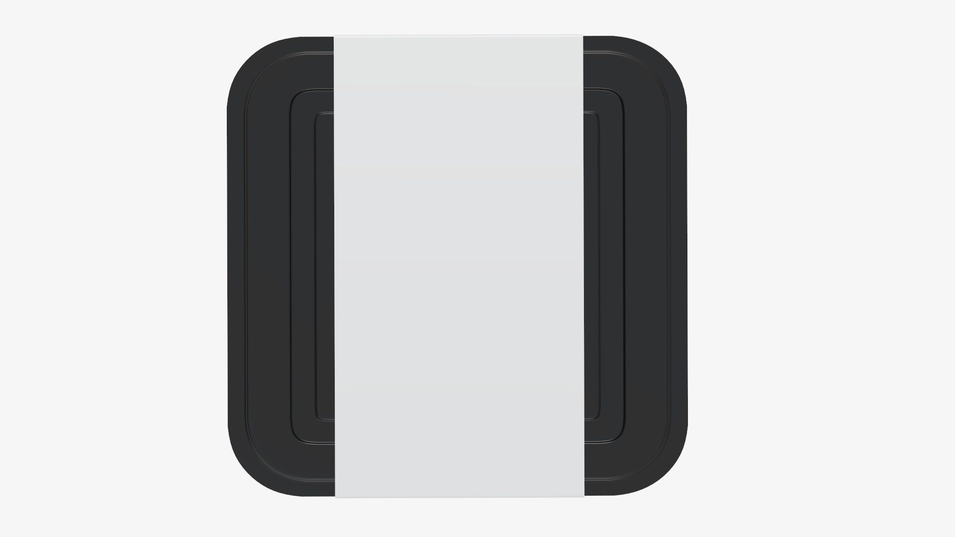 Plastic food container tray box with label mockup 03 3D model_7