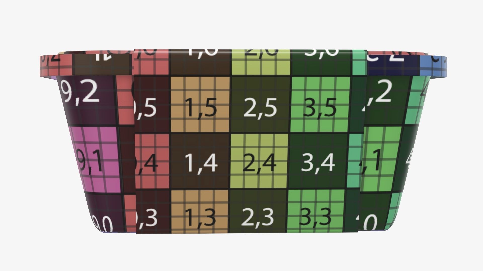 Plastic food container tray box with label mockup 03 3D model_15