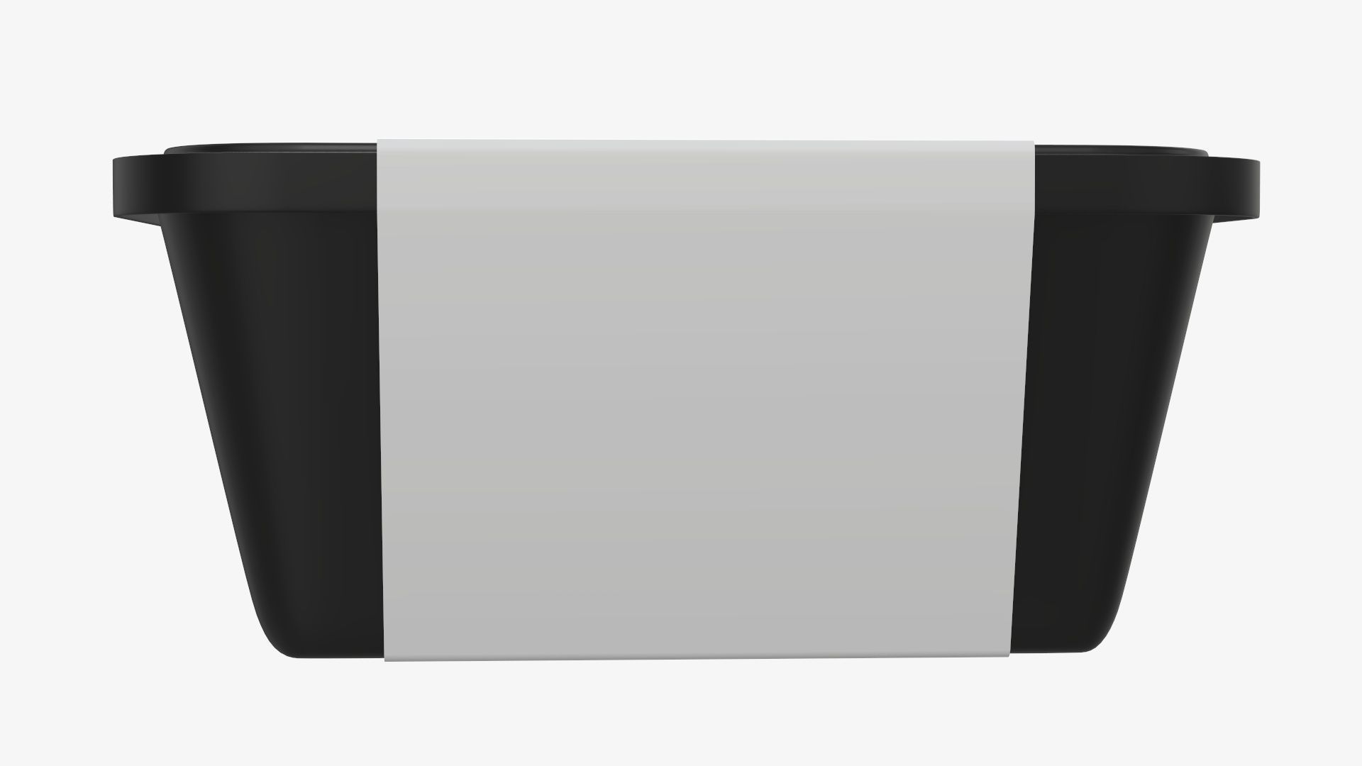 Plastic food container tray box with label mockup 03 3D model_5