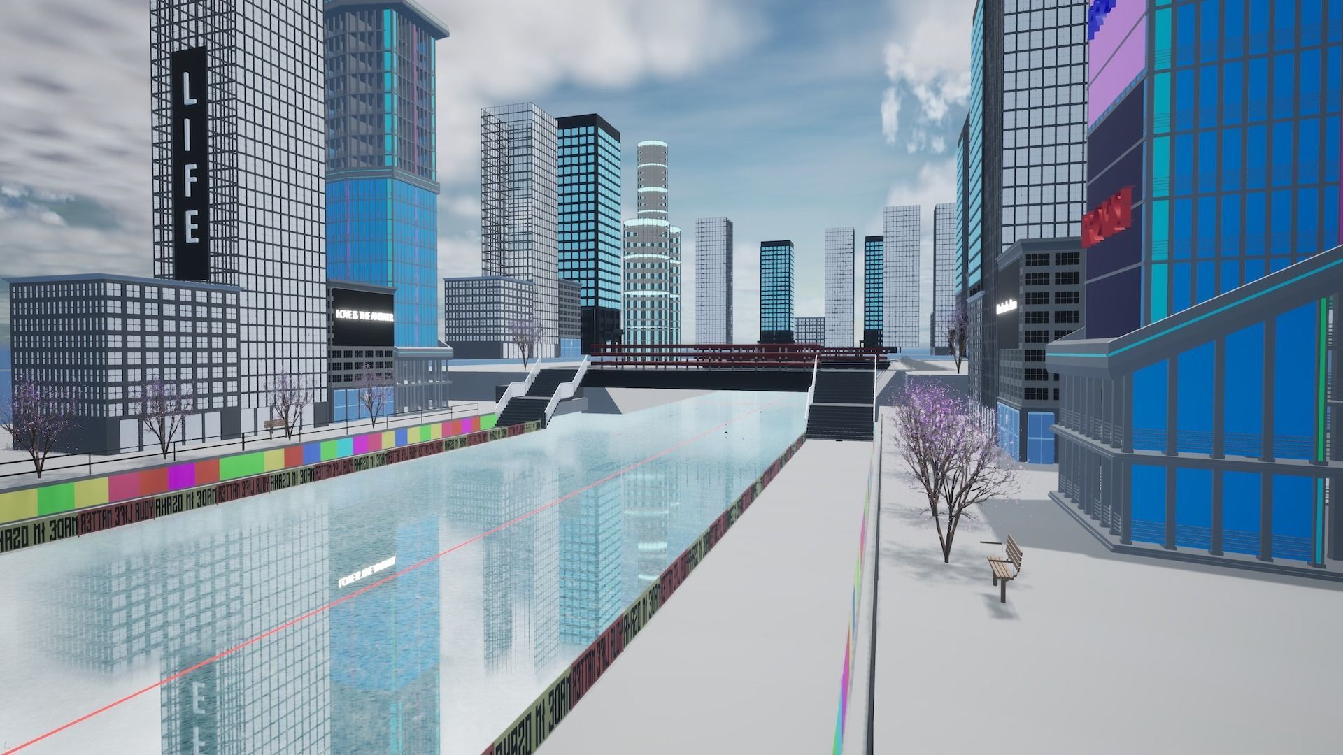 City Scene Low-poly 3D model_4