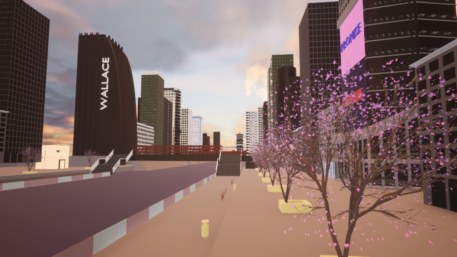 City Scene Low-poly 3D model_1