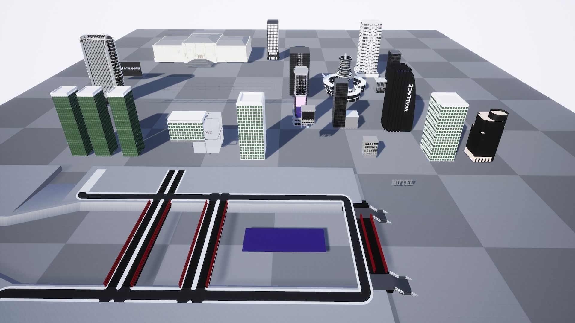 City Scene Low-poly 3D model_3