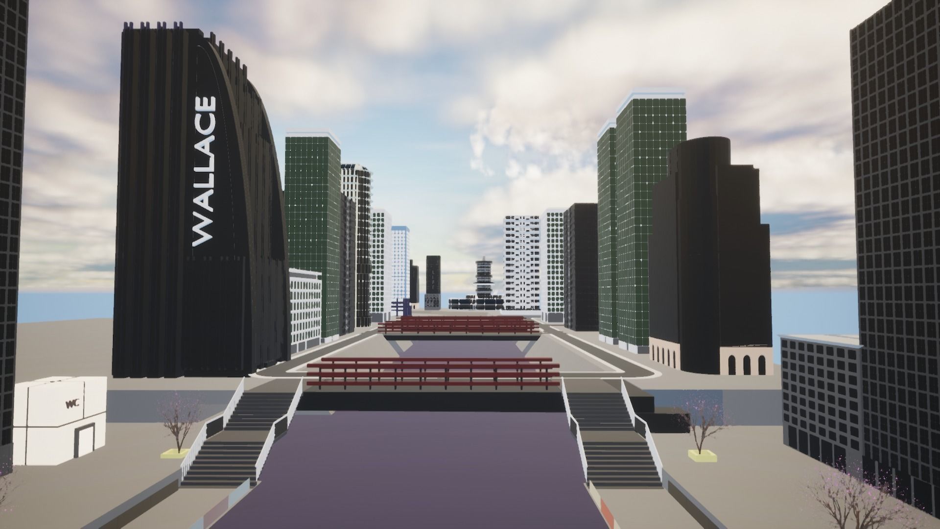 City Scene Low-poly 3D model_2