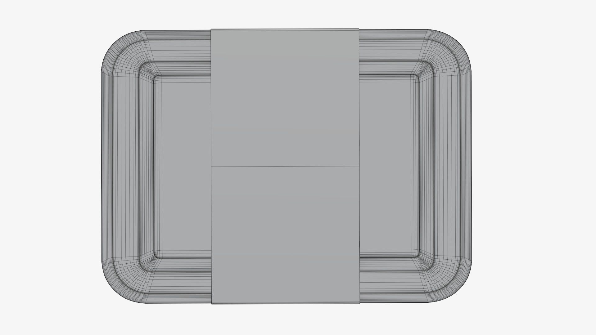 Plastic food container tray box with label mockup 04 3D model_12