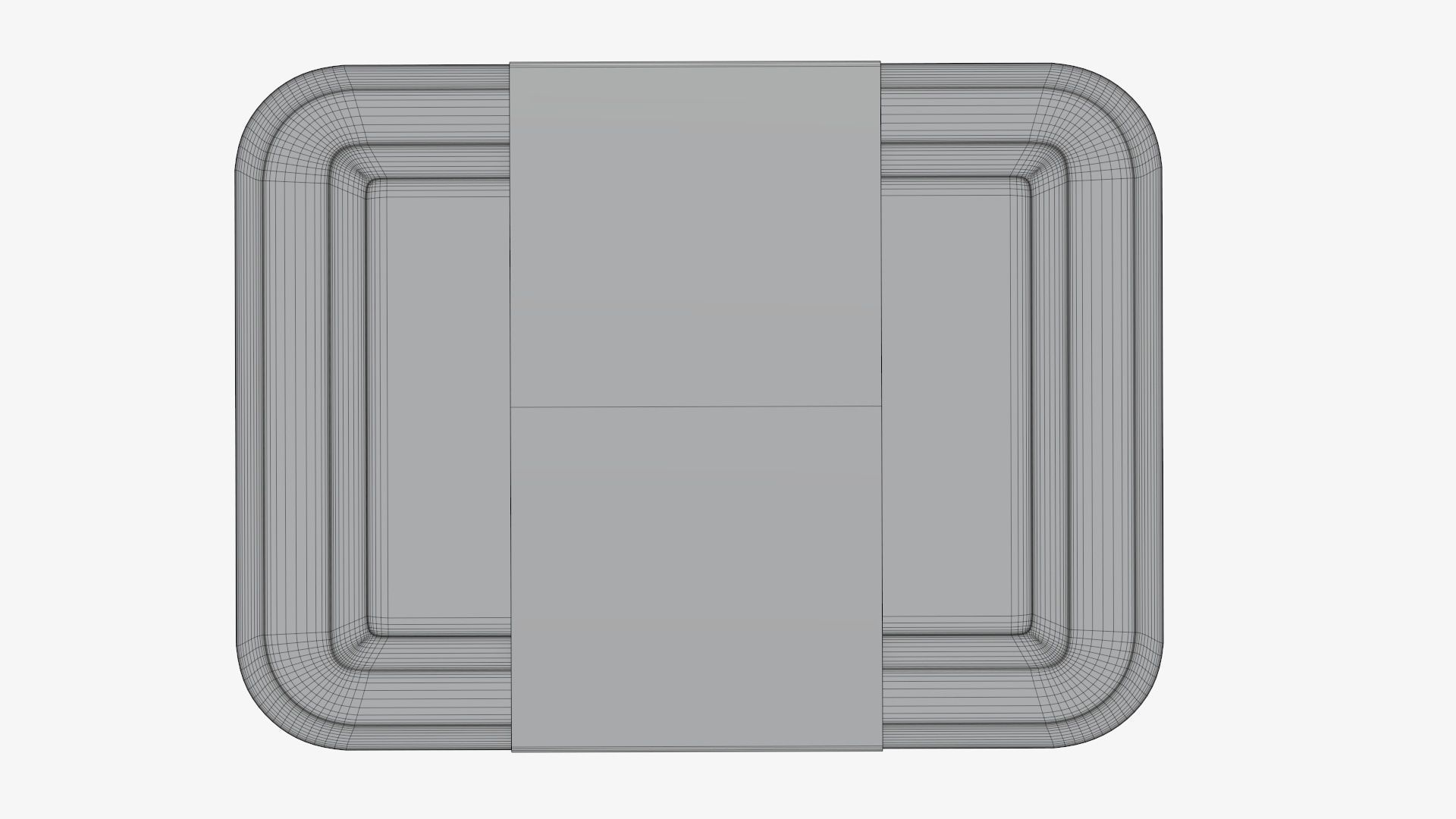 Plastic food container tray box with label mockup 05 3D model_12