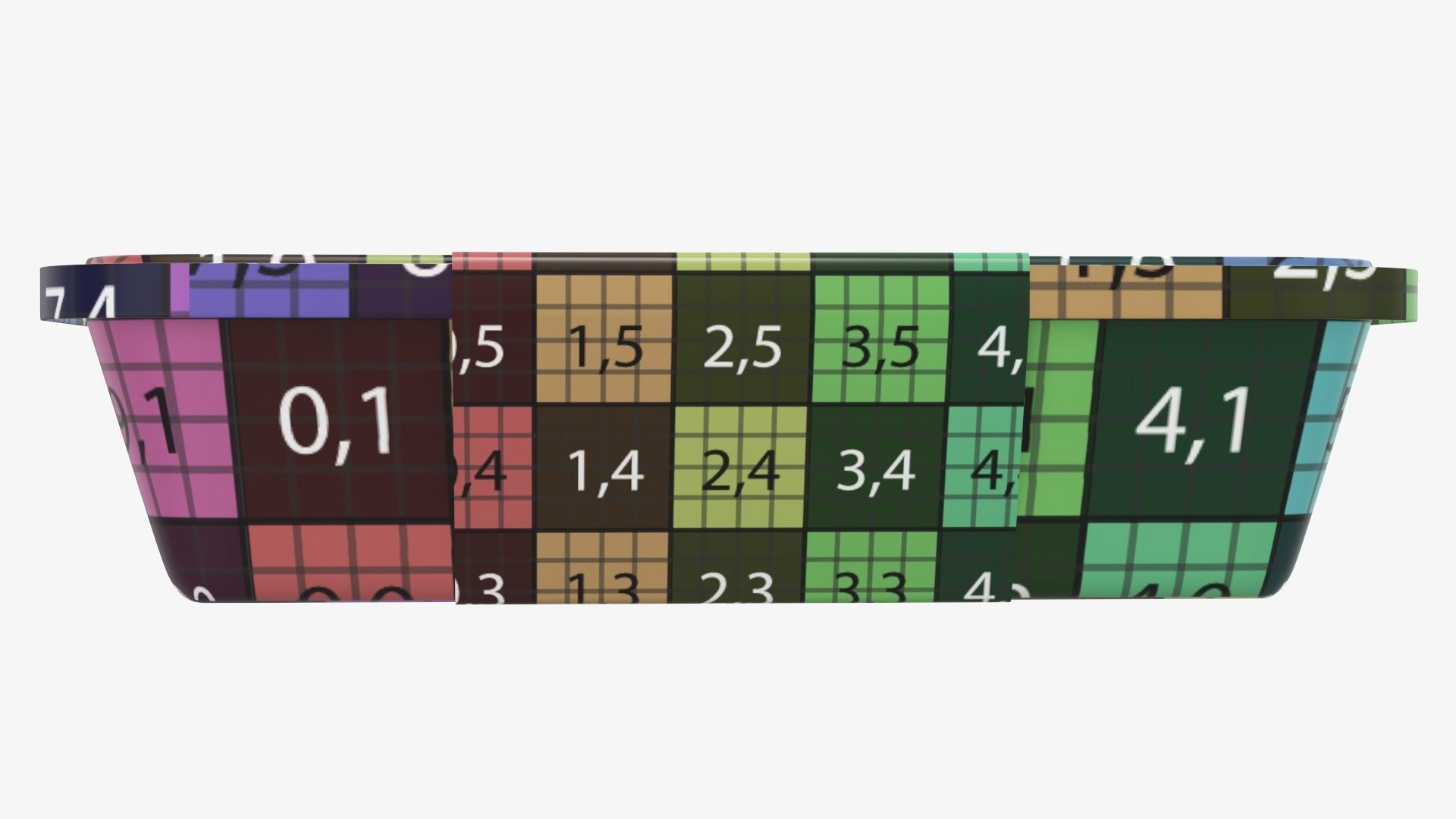 Plastic food container tray box with label mockup 05 3D model_15