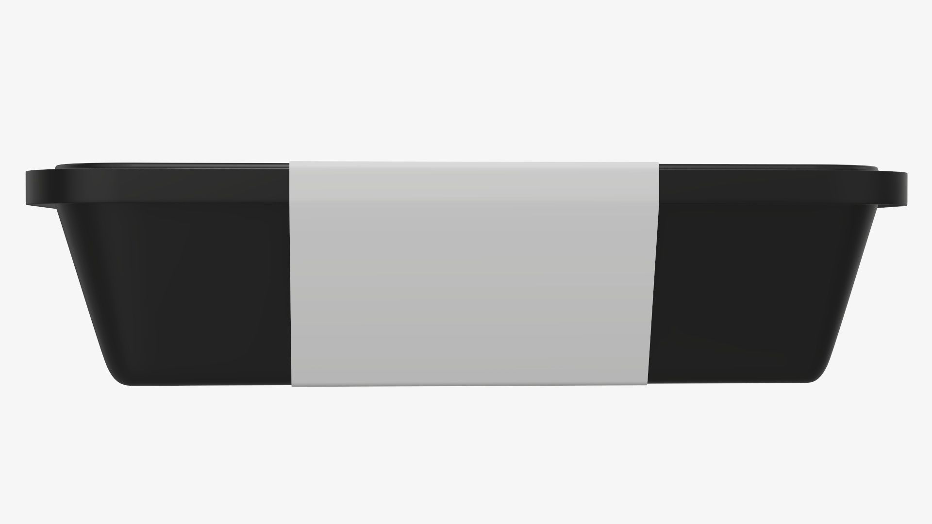 Plastic food container tray box with label mockup 05 3D model_5