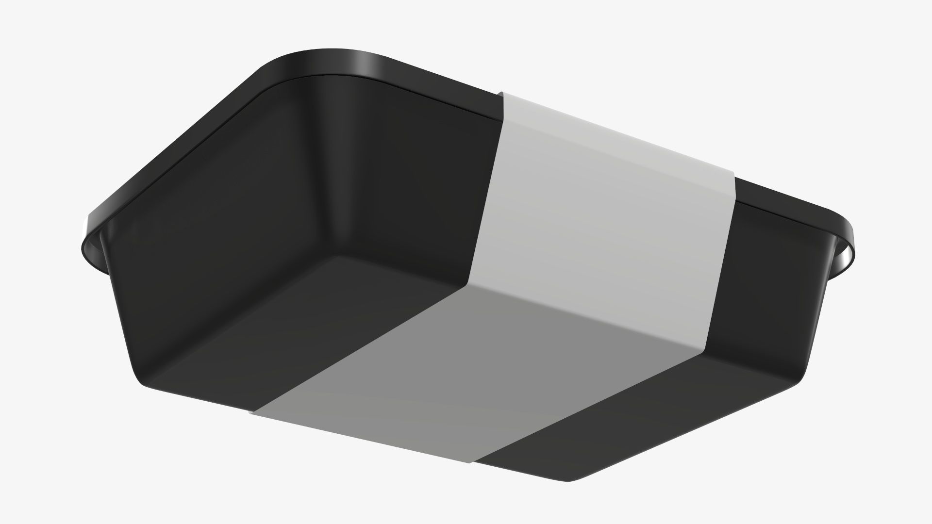 Plastic food container tray box with label mockup 05 3D model_6