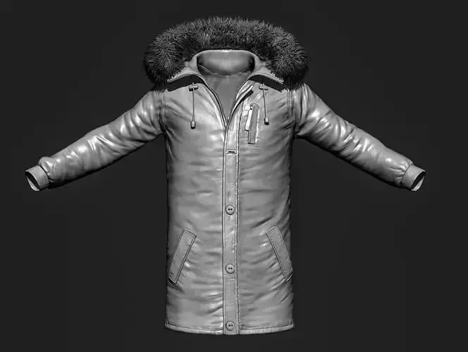 Jacket parka Free 3D model