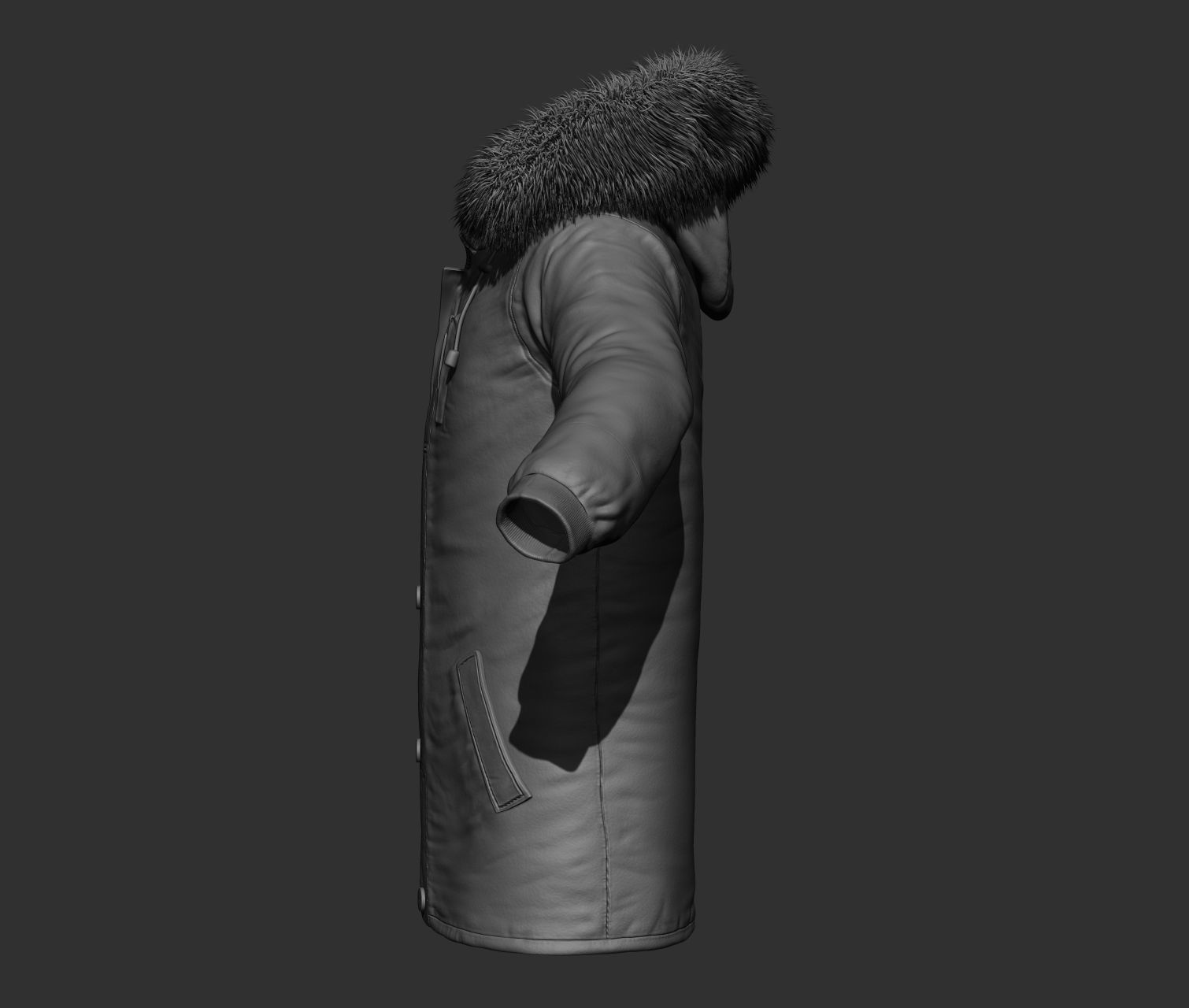 Jacket parka Free 3D model_4