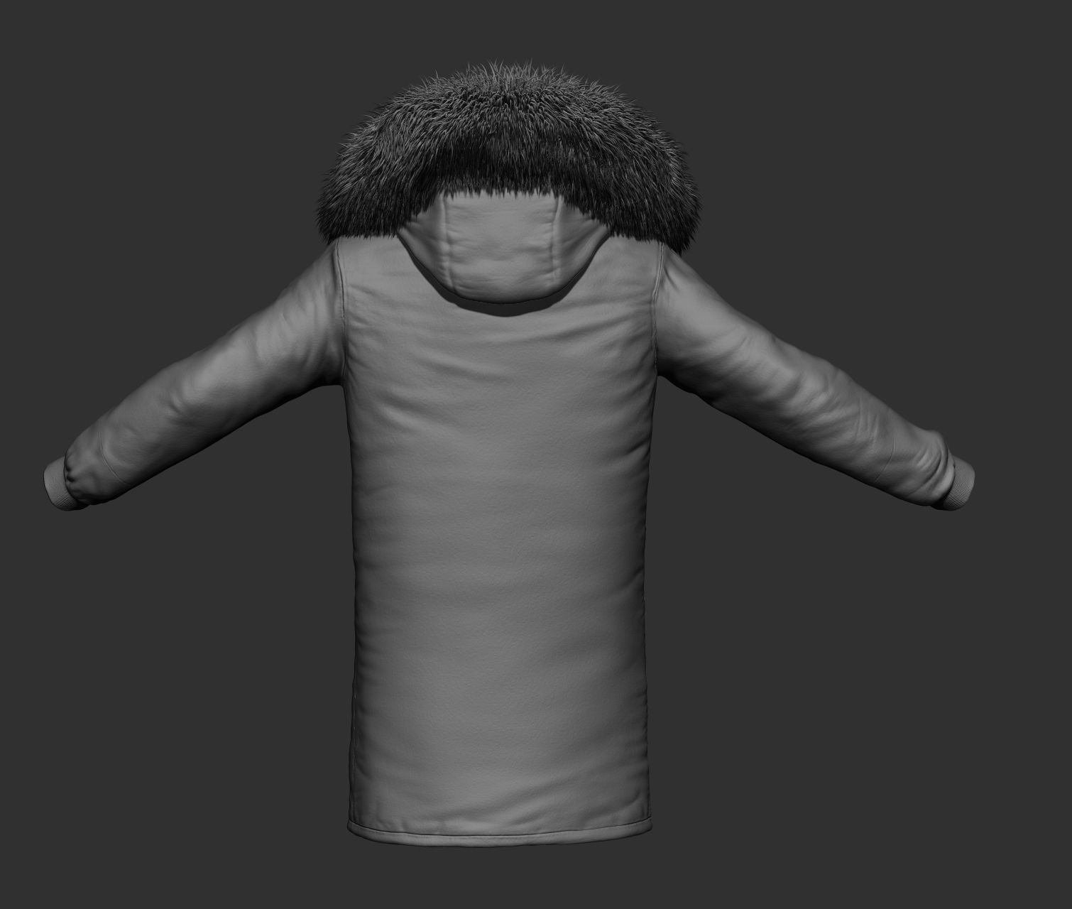 Jacket parka Free 3D model_5