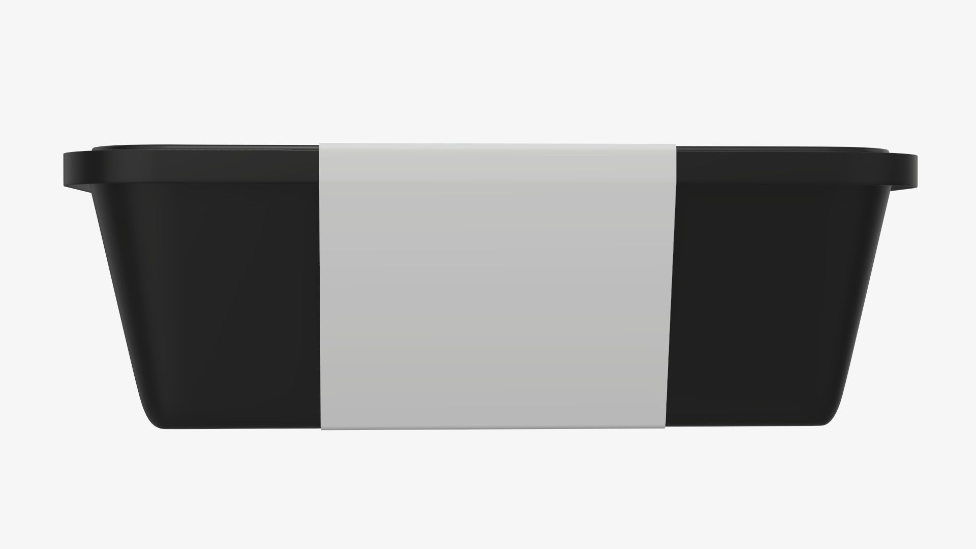 Plastic food container tray box with label mockup 06 3D model_5