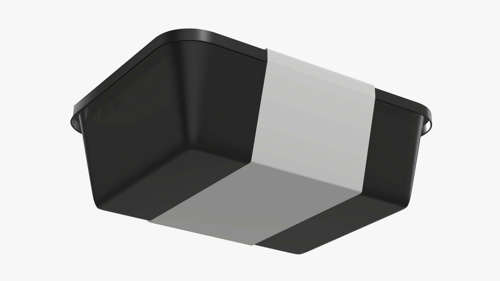 Plastic food container tray box with label mockup 06 3D model_6