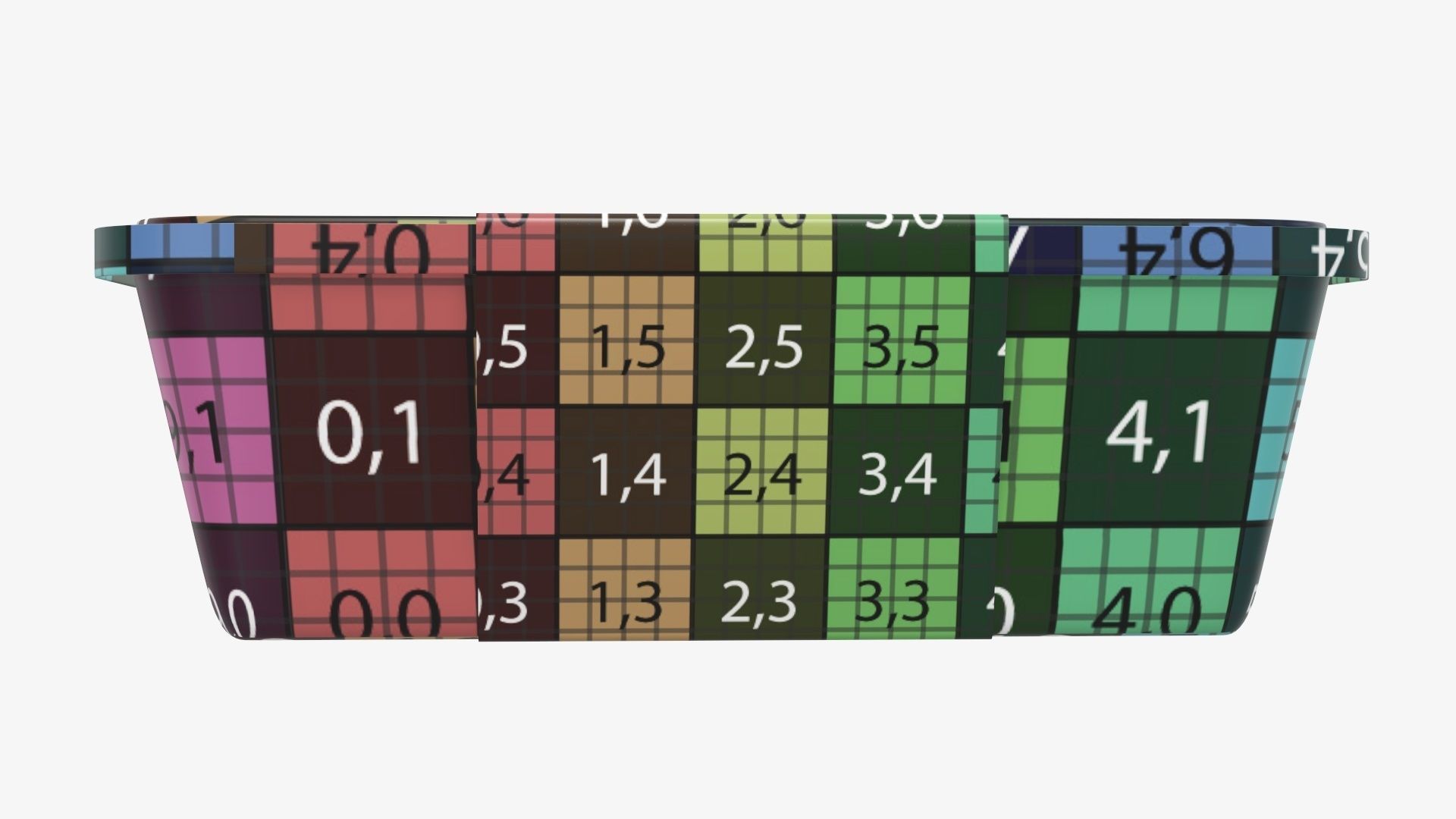 Plastic food container tray box with label mockup 06 3D model_15