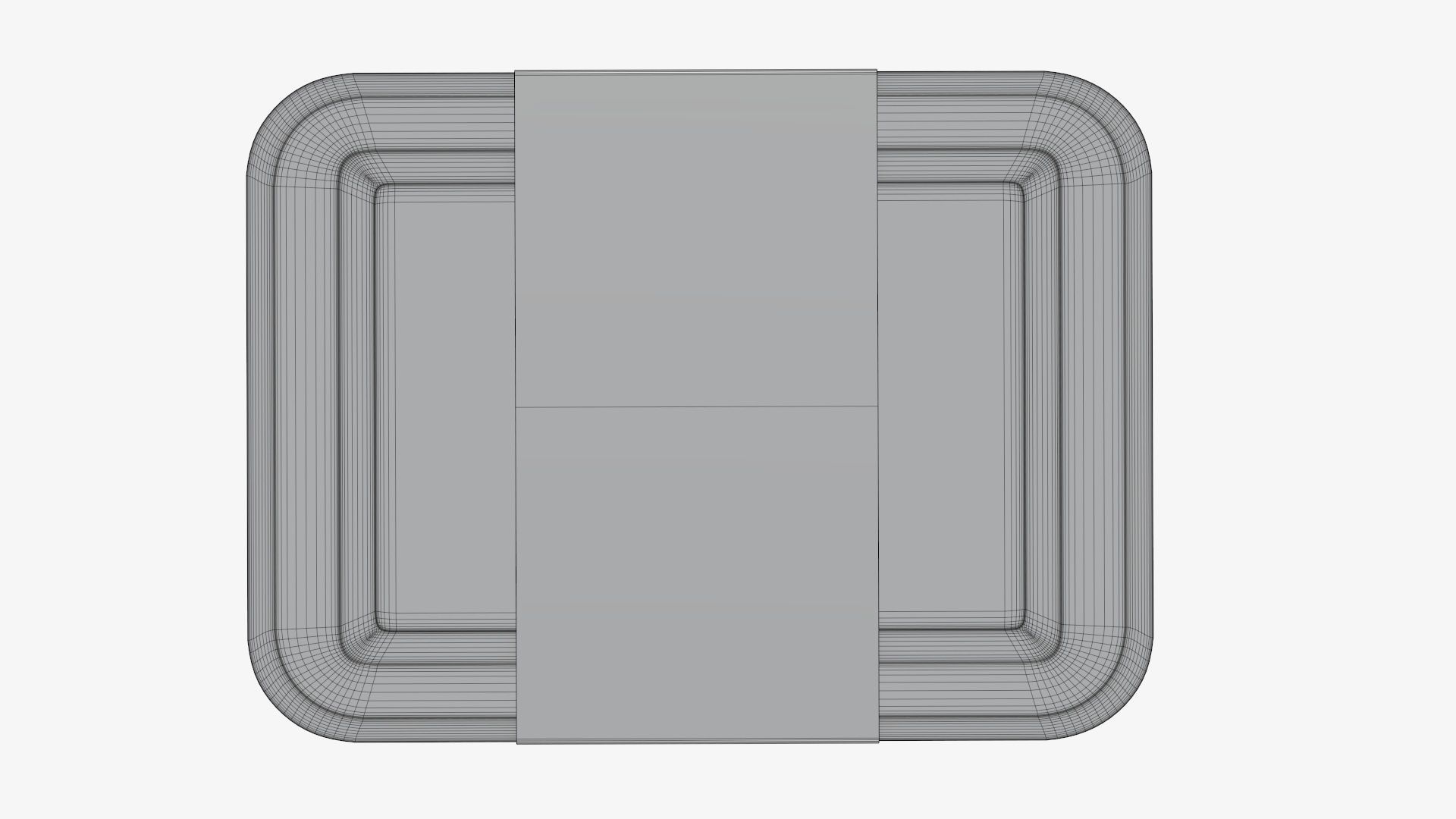 Plastic food container tray box with label mockup 06 3D model_12
