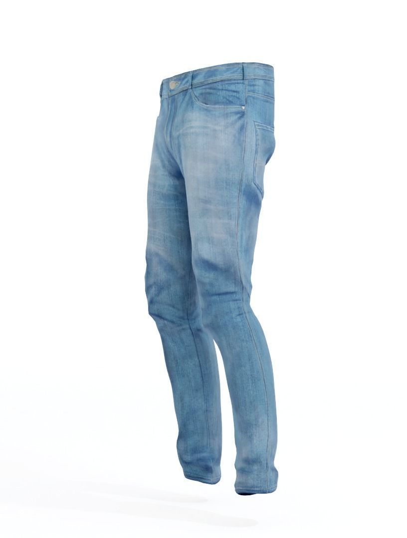 Jeans man Low-poly 3D model_3