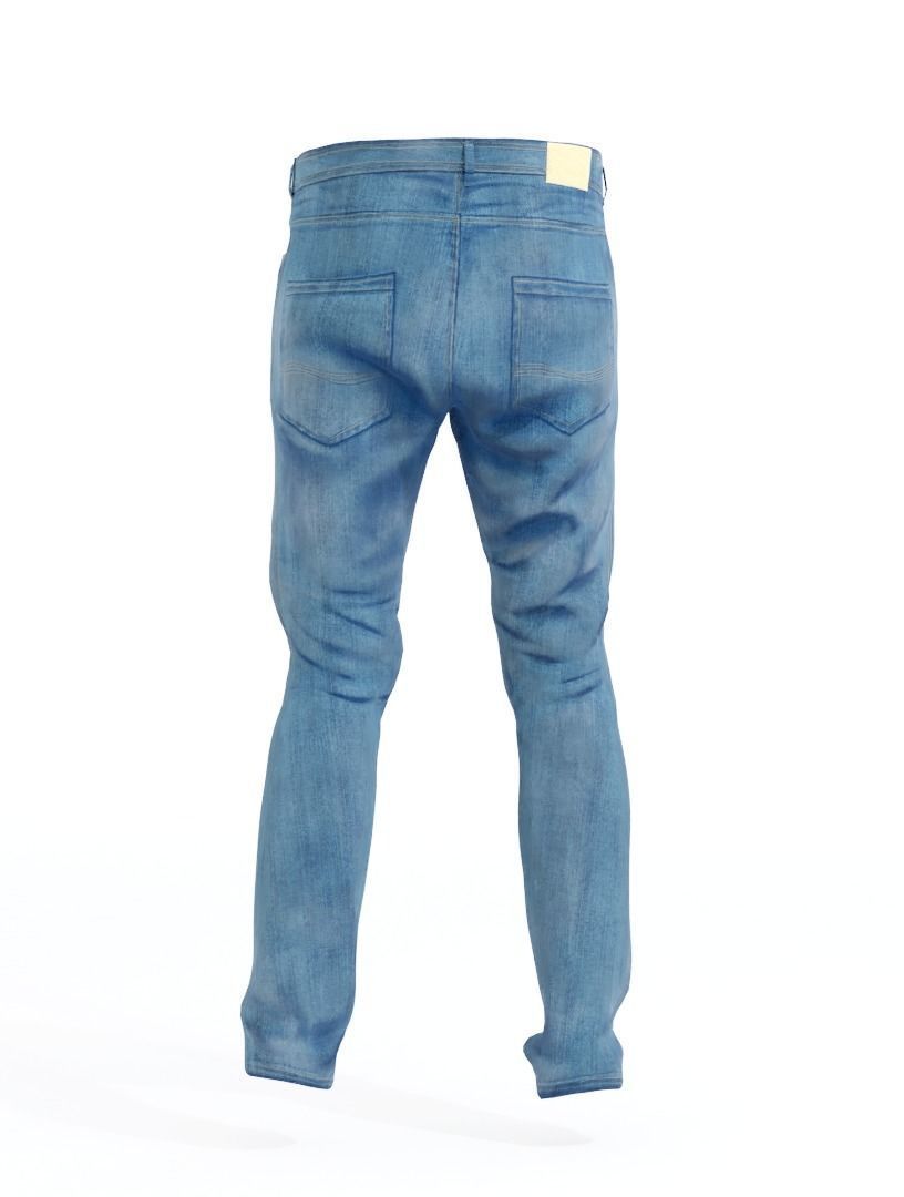 Jeans man Low-poly 3D model_2