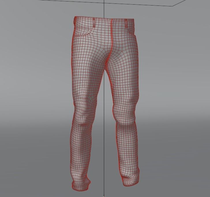 Jeans man Low-poly 3D model_8