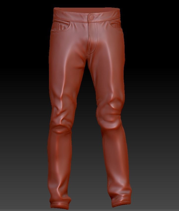 Jeans man Low-poly 3D model_4