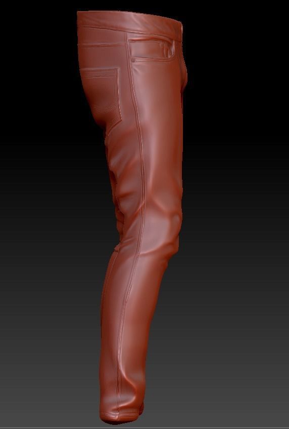 Jeans man Low-poly 3D model_7