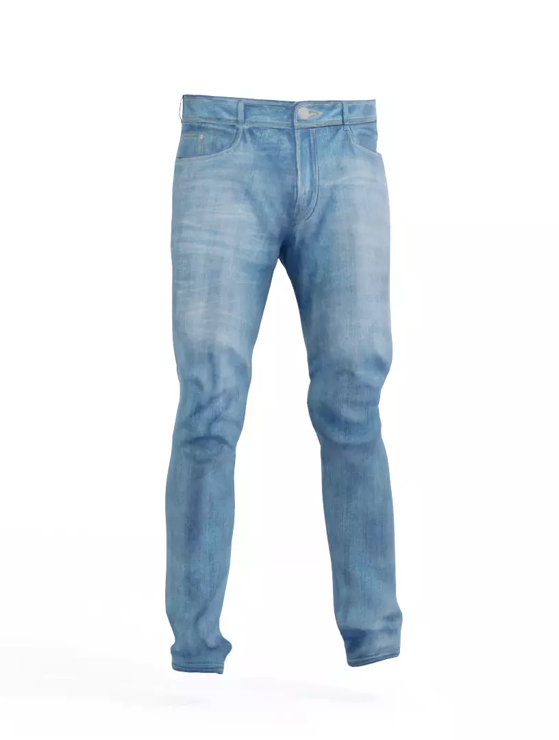 Jeans man Low-poly 3D model_0