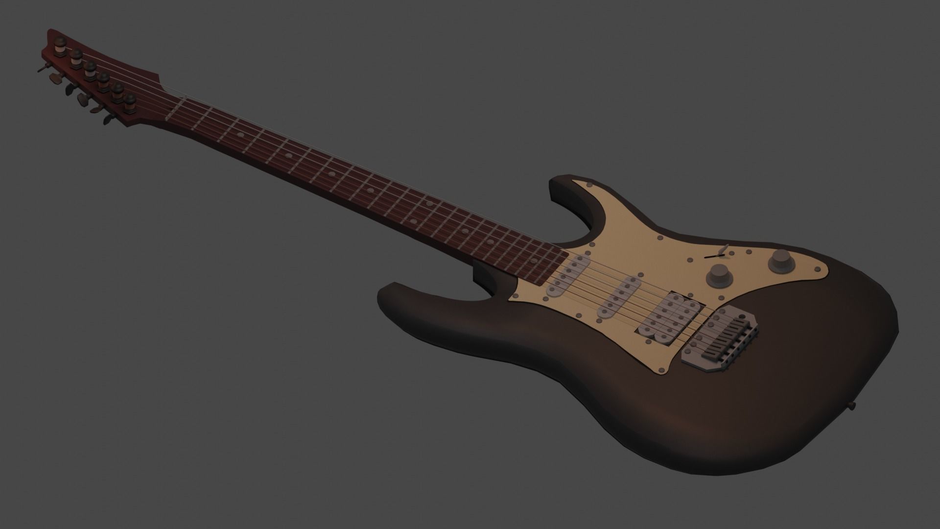 Electric guitar 3D model_4