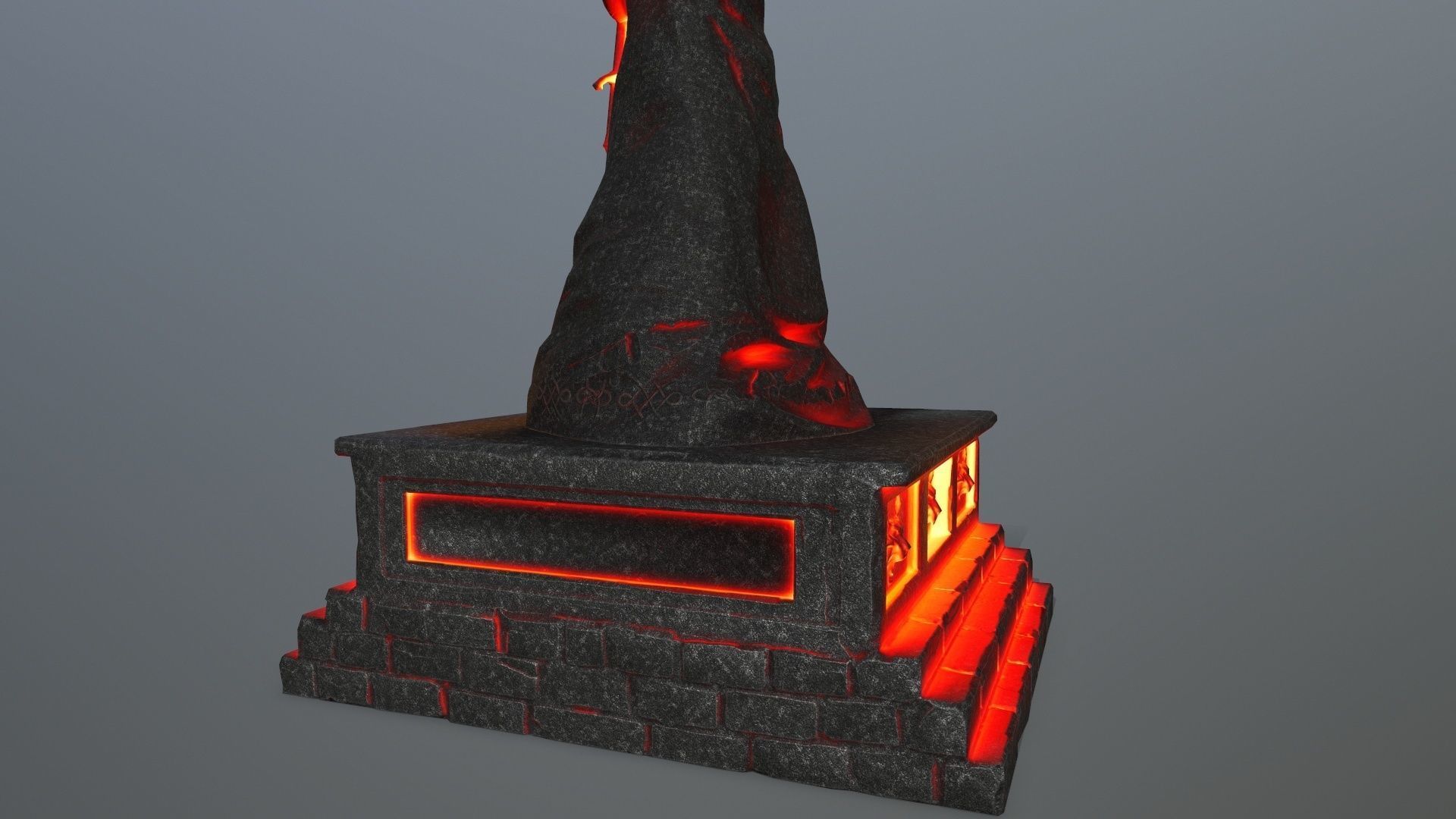 lava statue 4 Low-poly 3D model_13