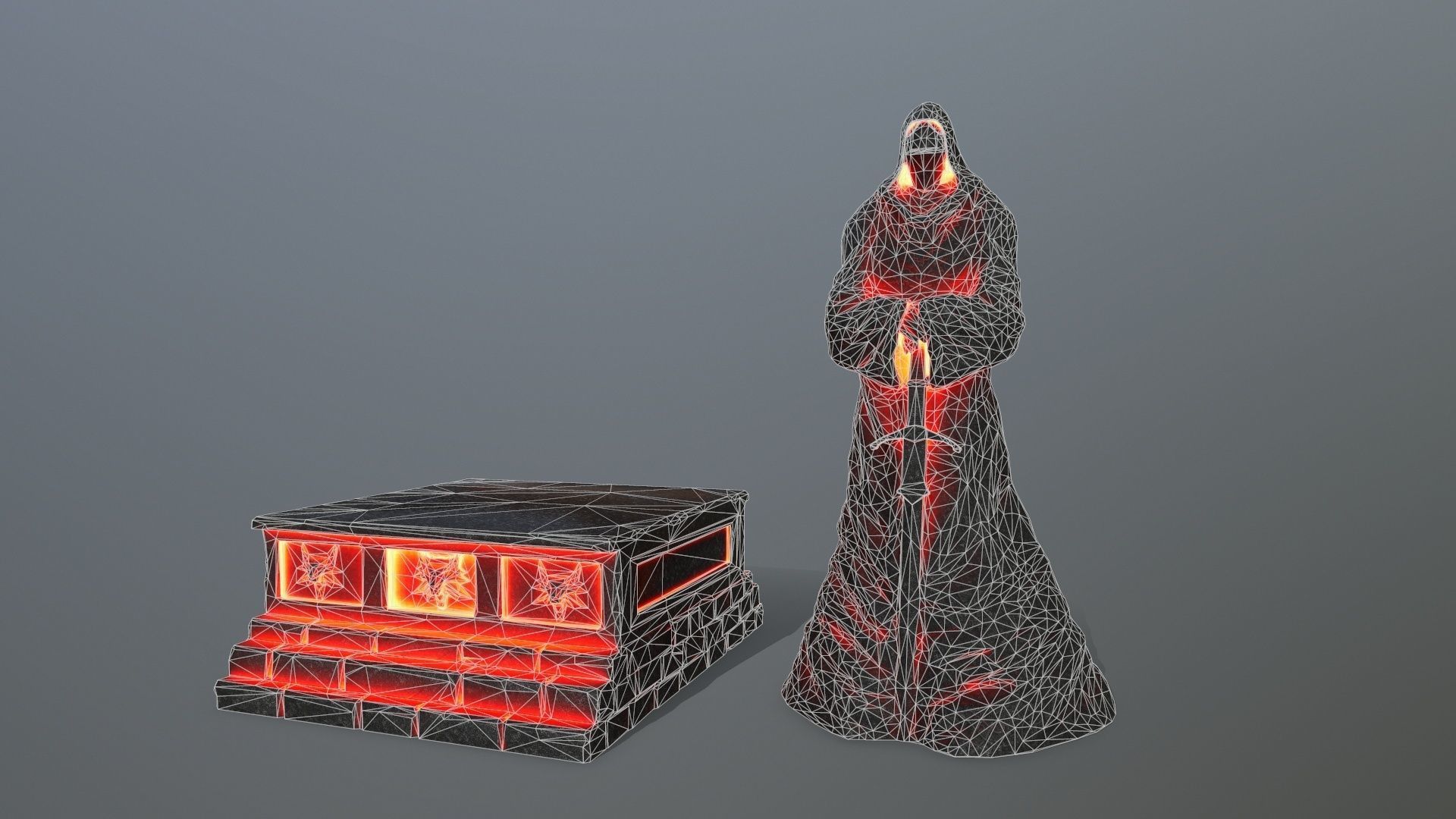 lava statue 4 Low-poly 3D model_15
