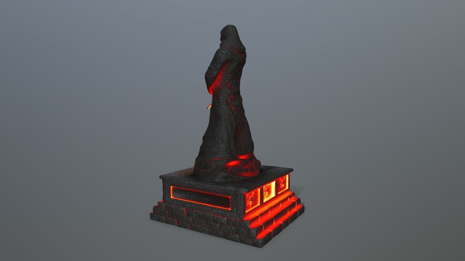 lava statue 4 Low-poly 3D model_6