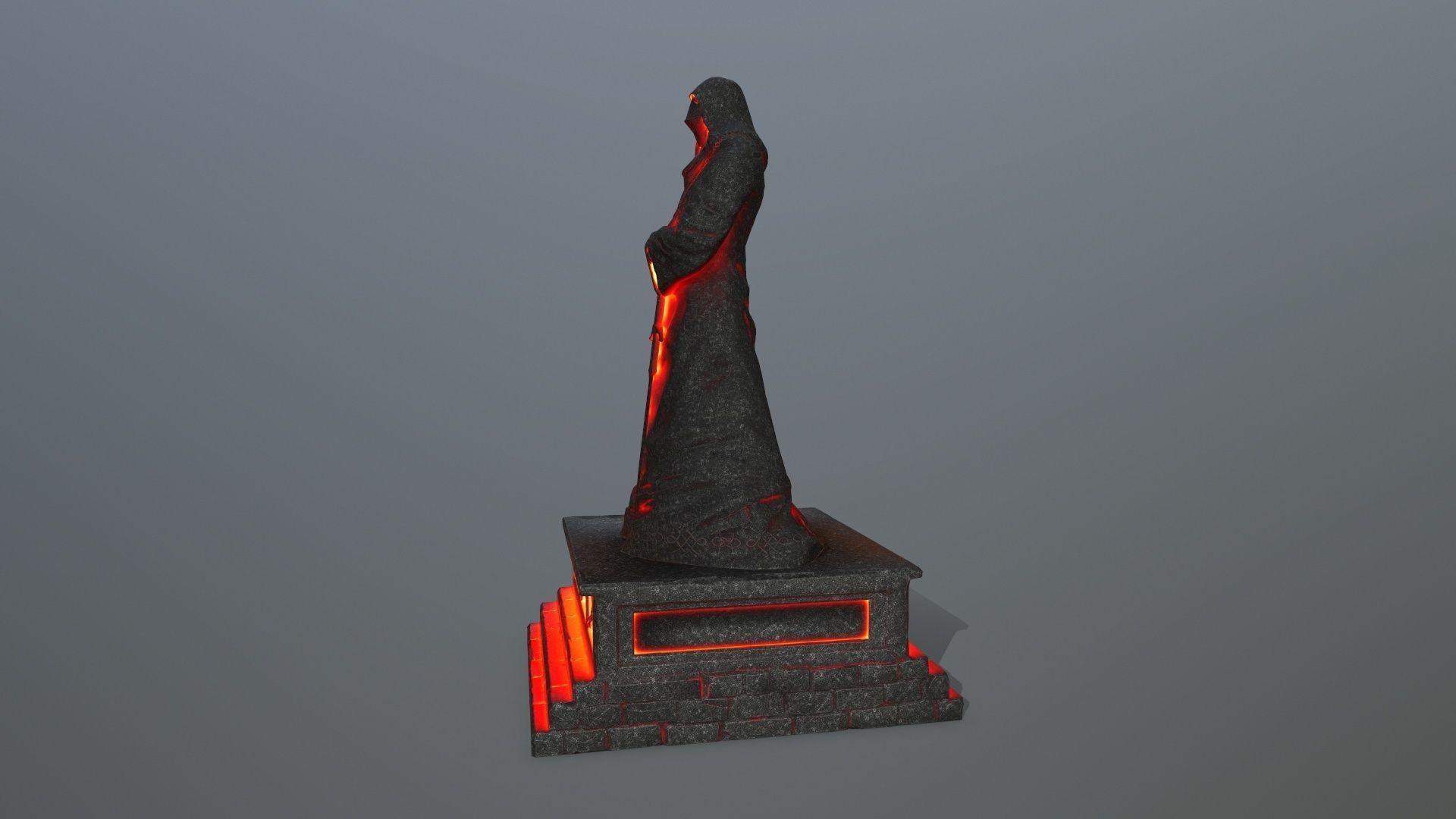 lava statue 4 Low-poly 3D model_7